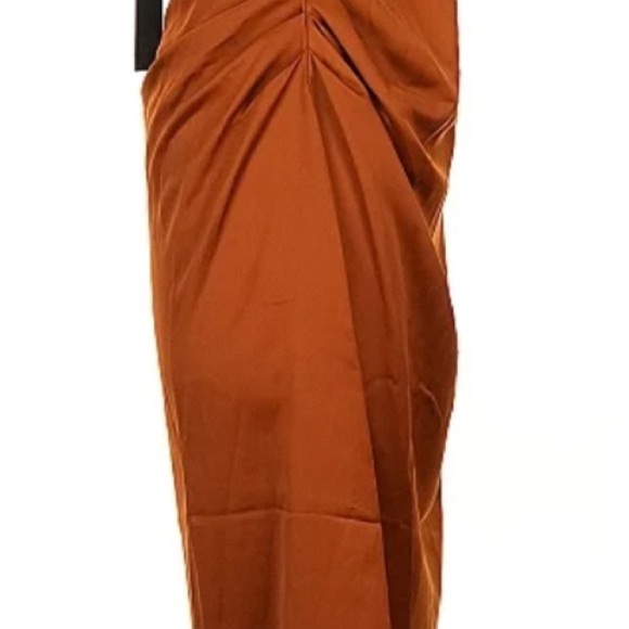 House of Harlow 1960 Size Large Cocktail dress Silky Satin Fabric in Rich Amber - Picture 5 of 15